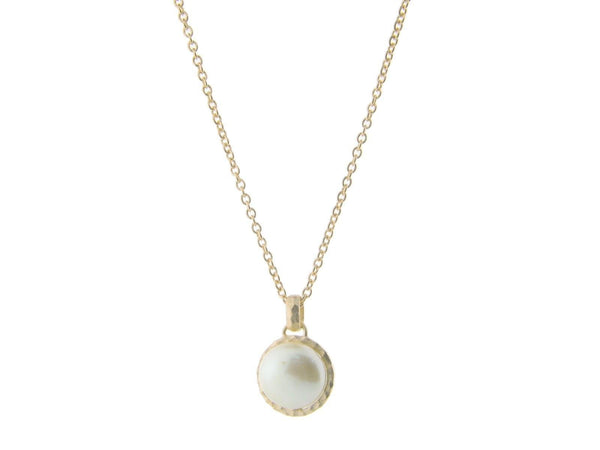 Delicate Golden Coin Pearl Necklace