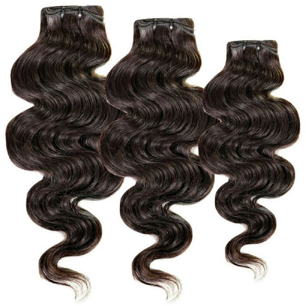 She She Lux Raw Indian Hair- 3 Bundles w/ lace closure - Bushy Combs Herbal Haircare