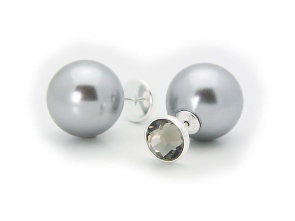 Faux Pearl Double Sided Earrings