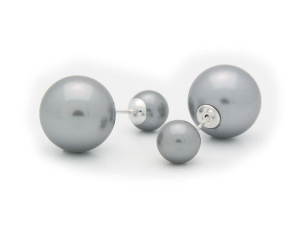 Faux Pearl Double Sided Earrings