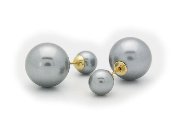 Faux Pearl Double Sided Earrings