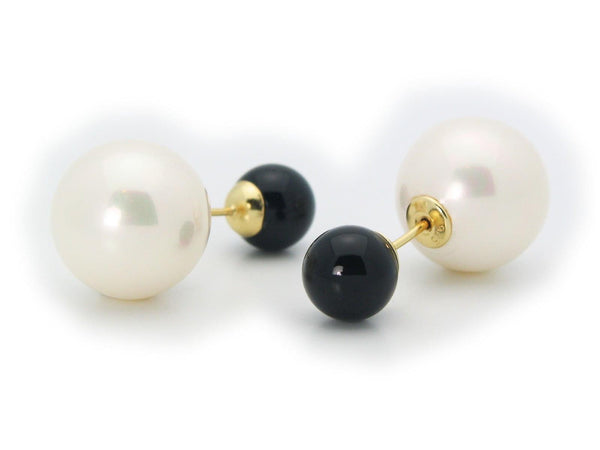 Faux Pearl Double Sided Earrings