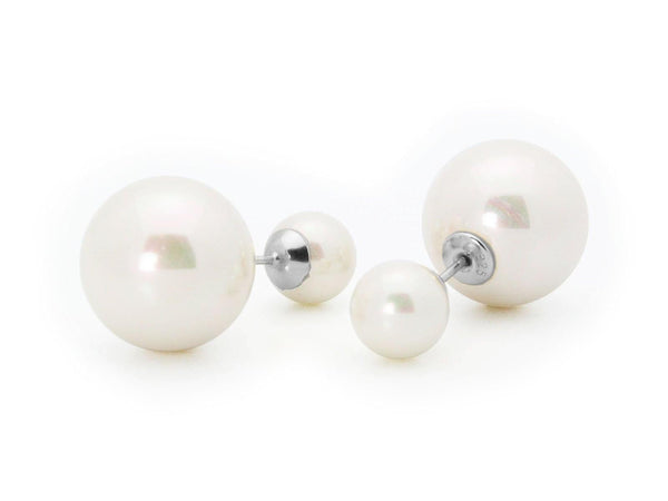 Faux Pearl Double Sided Earrings